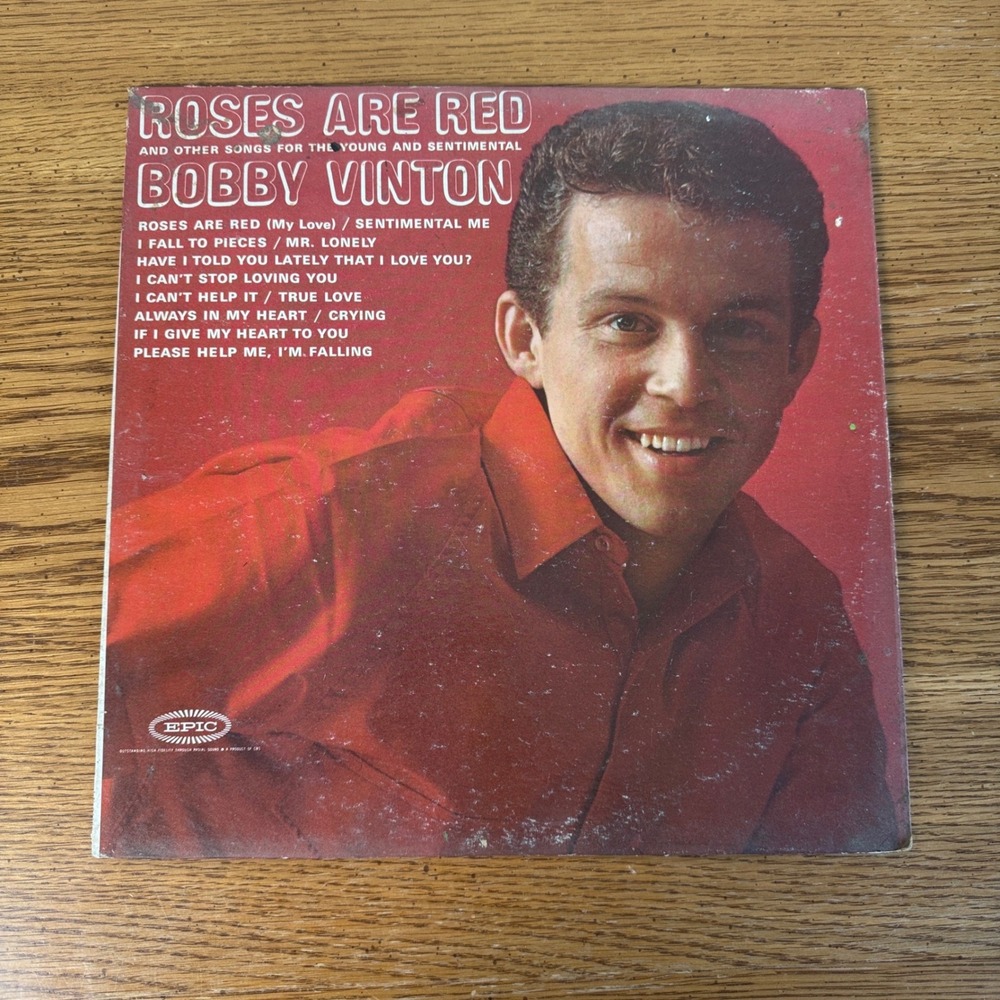 Bobby Vinton Roses‎ Are Red Vinyl LP Epic LN 24020 Mono 1962 Pop Vocal Record
